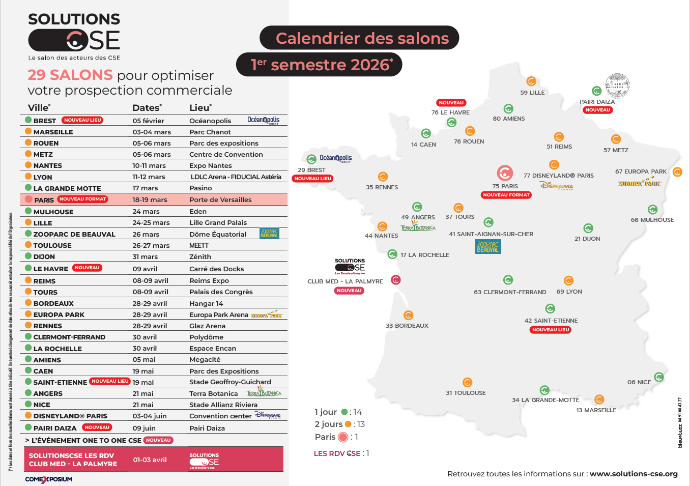 Salons SolutionsCSE du 1er semestre 2026